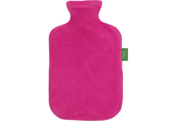 Warmwaterkruik 2 l.  Fleece overtrek -Magenta