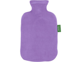 Warmwaterkruik 2 l.  Fleece overtrek - Lilac