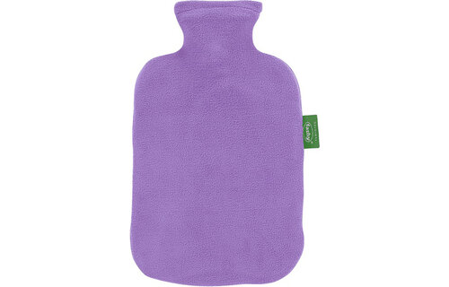 Warmwaterkruik 2 l.  Fleece overtrek - Lilac