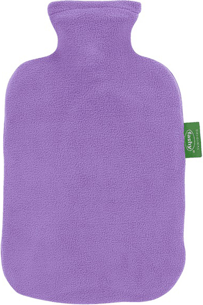 Warmwaterkruik 2 l.  Fleece overtrek - Lilac Warmwaterkruik 2 l.  Fleece overtrek - Lilac