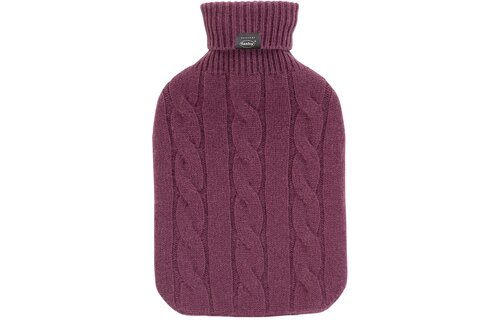 Warmwaterkruik 2 l. met Kasjmierhoes  bordeaux