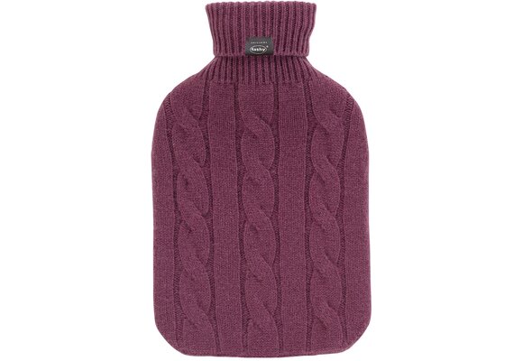 Warmwaterkruik 2 l. met Kasjmierhoes  bordeaux