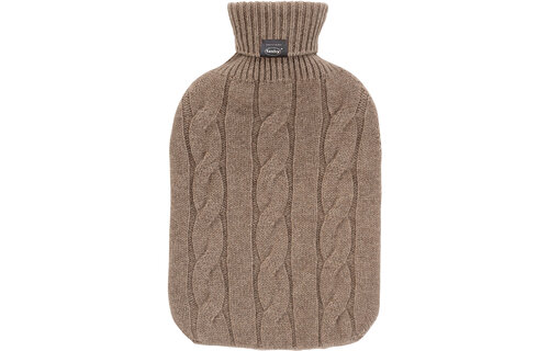 Warmwaterkruik 2 l. met Kasjmierhoes beige