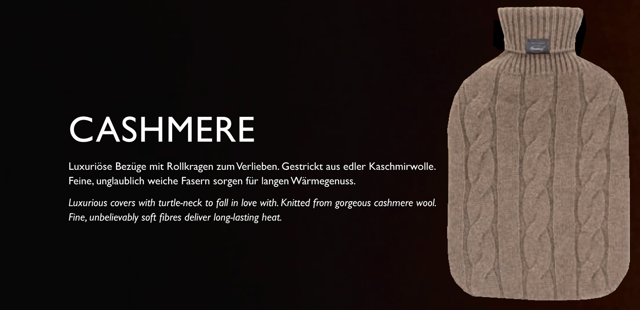 Warmwaterkruik 2 l. met Kasjmierhoes beige Warmwaterkruik 2 l. met Kasjmierhoes beige