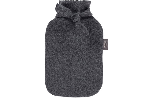 Warmwaterkruik 2 l.  Wolmix  Strik - Grijs