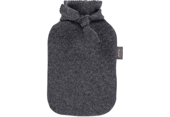 Warmwaterkruik 2 l.  Wolmix  Strik - Grijs