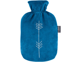 Warmwaterkruik 2 l. Fleece overtrek - glitterborduurwerk