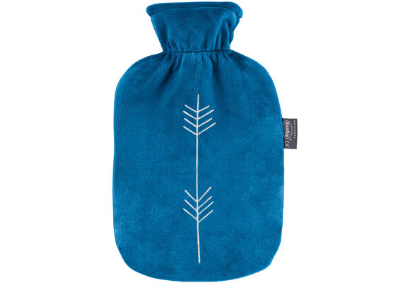 Warmwaterkruik 2 l.  Fleece overtrek - glitterborduurwerk