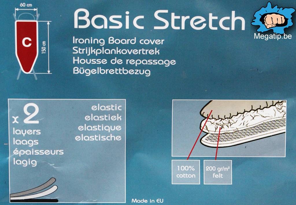 Strijkplankhoes 2 laags met elastiek C - Pitta Strijkplankhoes 2 laags met elastiek C - Pitta