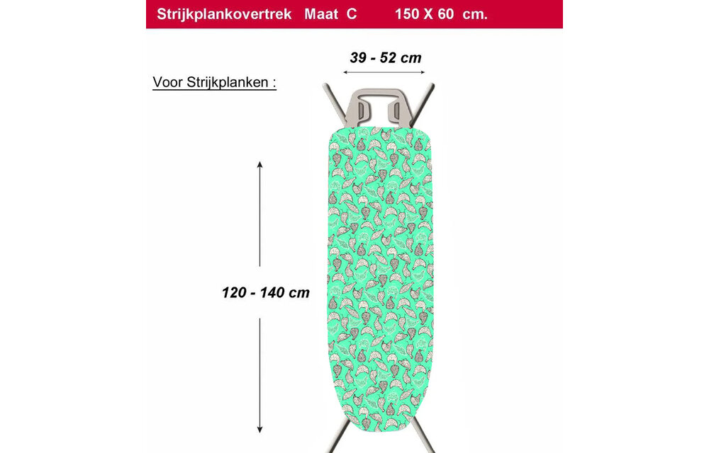 Strijkplankhoes 2 laags met elastiek C - Pitta Strijkplankhoes 2 laags met elastiek C - Pitta