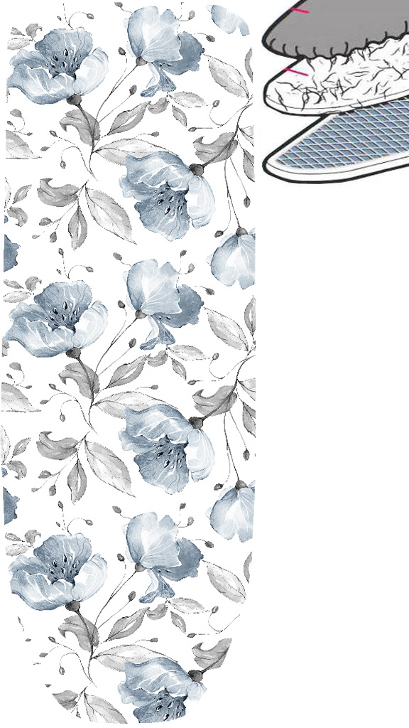 Strijkplankhoes 2 laags met elastiek C -  Mimi