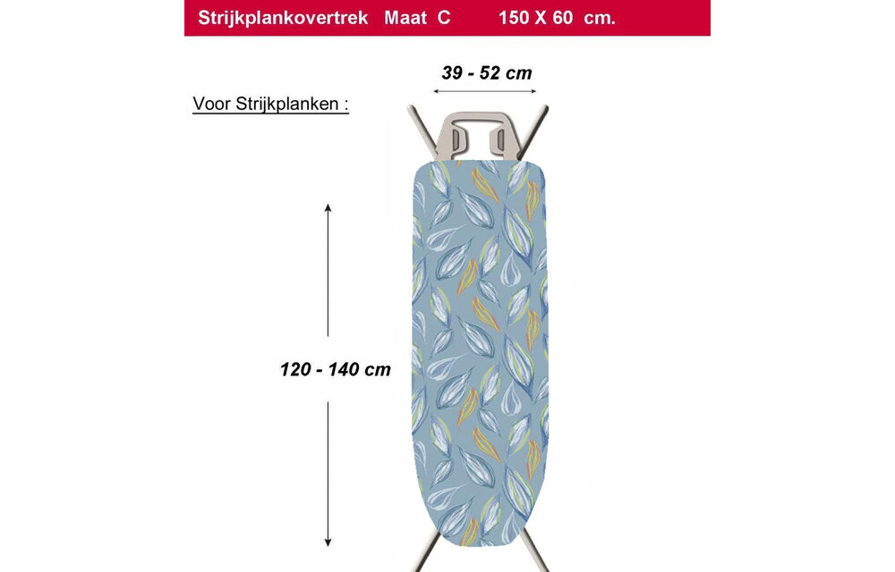 Strijkplankhoes 2 laags met elastiek C - Viola Strijkplankhoes 2 laags met elastiek C - Viola
