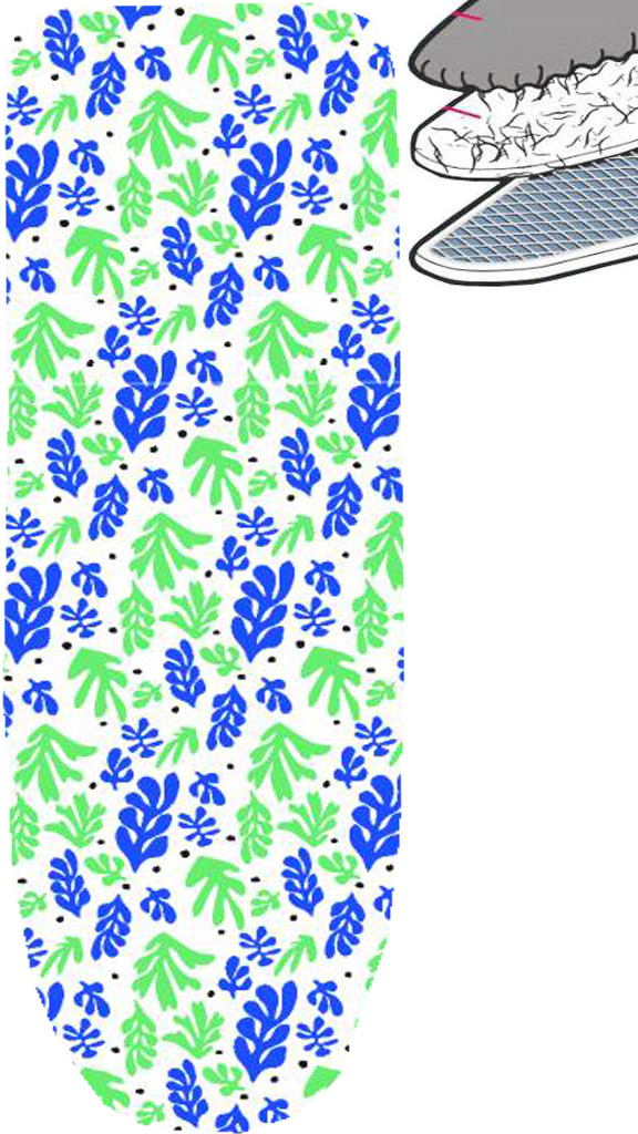 Strijkplankhoes 2 laags met elastiek C - Matissa