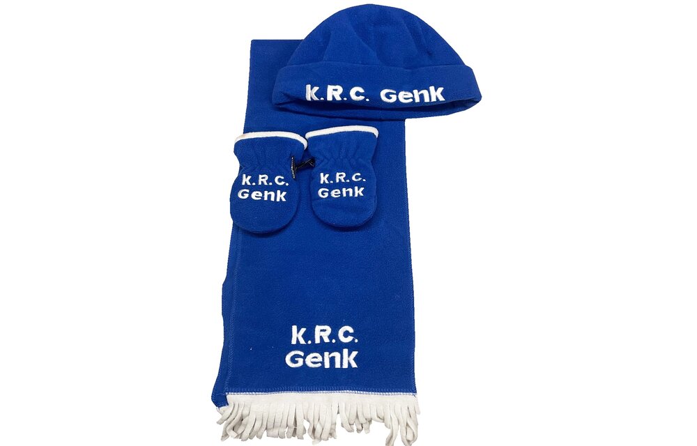 Fleece Muts & Fleece sjaal & Fleece Wantjes "KRC Genk" Fleece Muts & Fleece sjaal & Fleece Wantjes "KRC Genk"