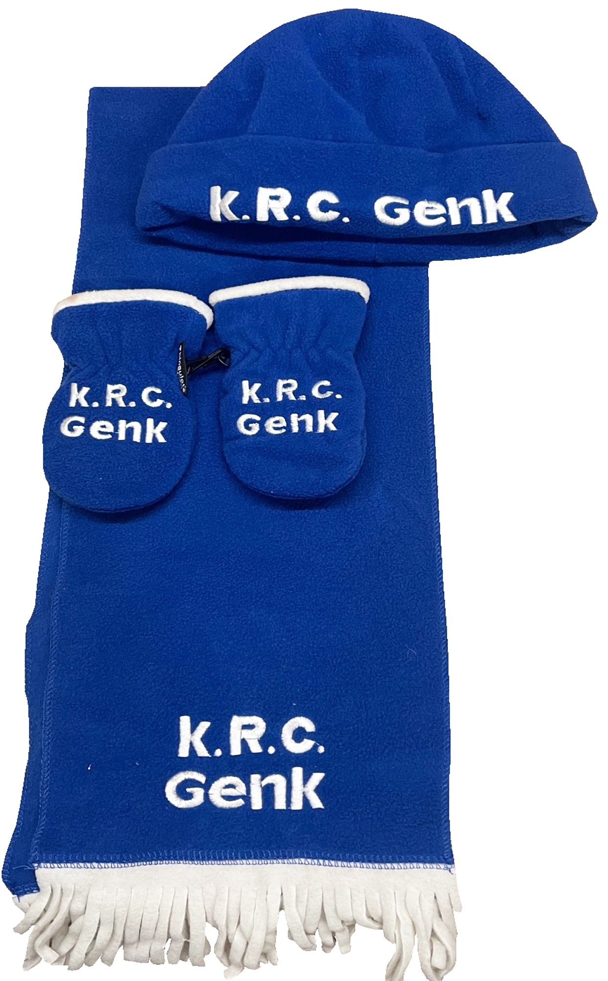 Fleece Muts & Fleece sjaal & Fleece Wantjes "KRC Genk"