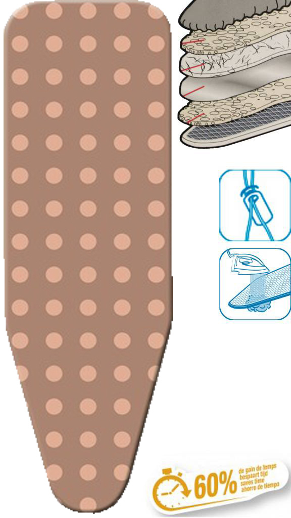 Strijkplankhoes 5 lagen maat C  ROESTBOL Strijkplankhoes 5 lagen maat C  ROESTBOL