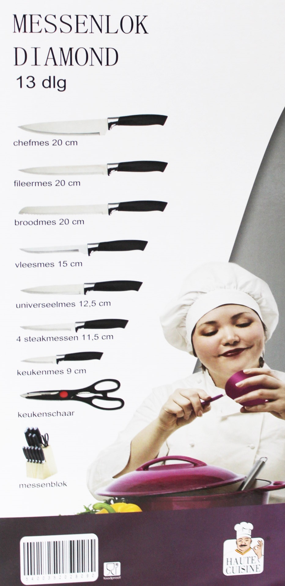 Messenblok  Diamond  13 delig