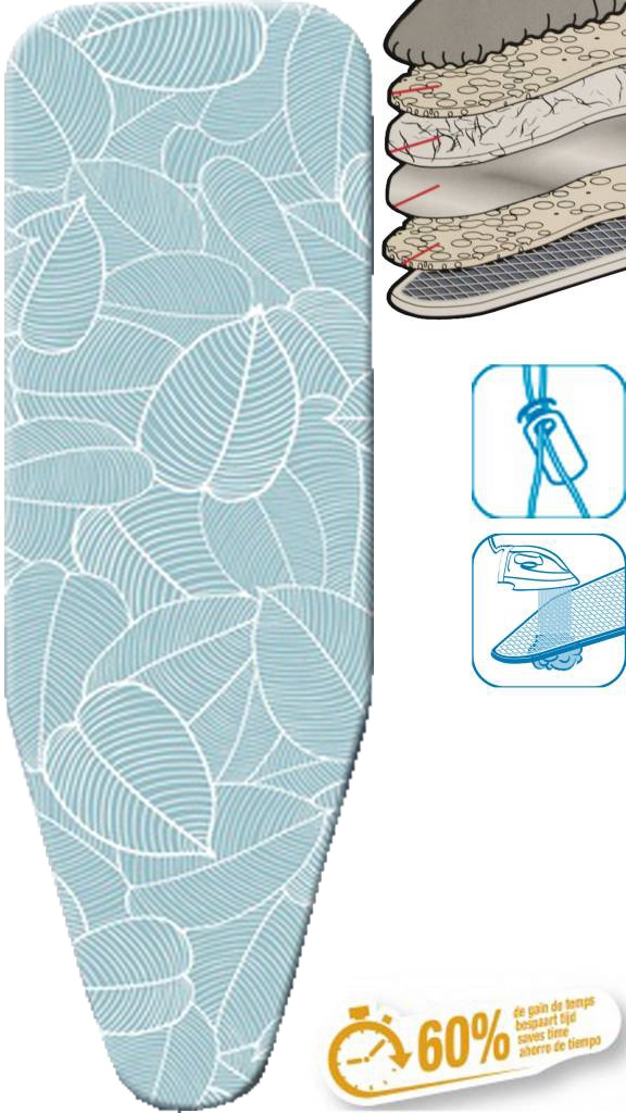 Strijkplankhoes 5 lagen maat C    TURQBLAD Strijkplankhoes 5 lagen maat C    TURQBLAD