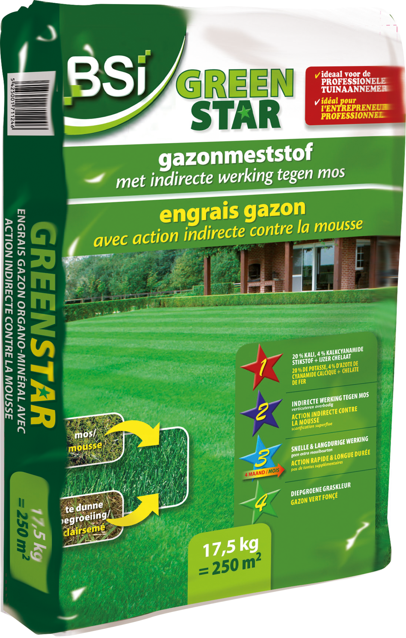 Top gazon - Green Star   17,5 kg = 250 m²
