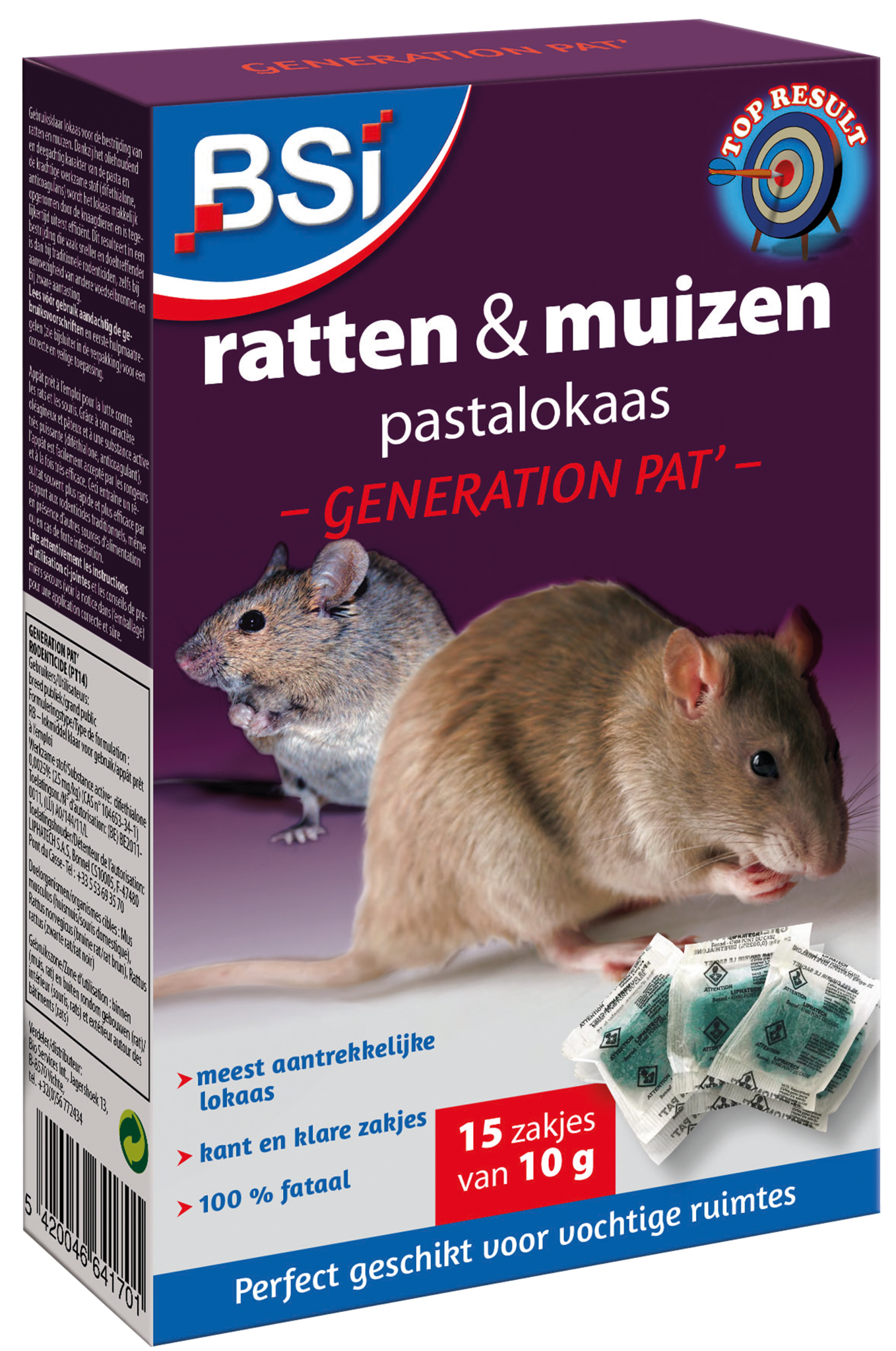 Generation Pat' "ratten- en muizengif"  150g (15x10g)