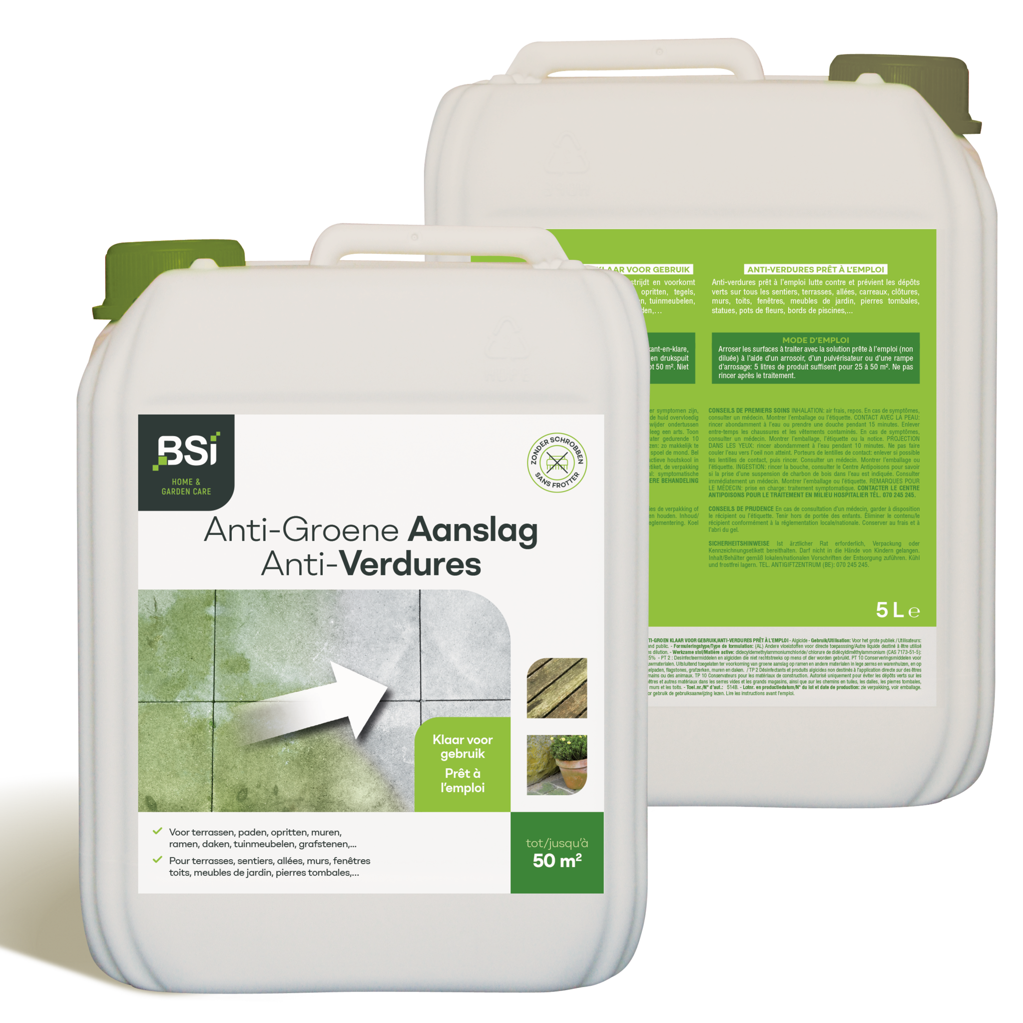 Anti-Groene  aanslag  "Klaar voor gebruik"   5 Liter