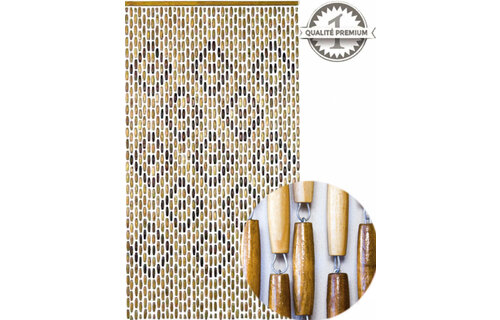 Luxe Houten Kralengordijn "PROVENCE"  100 x 220 cm