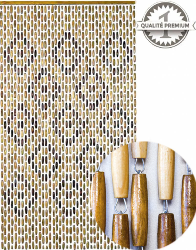 Luxe Houten Kralengordijn "PROVENCE" 90 x 200 cm