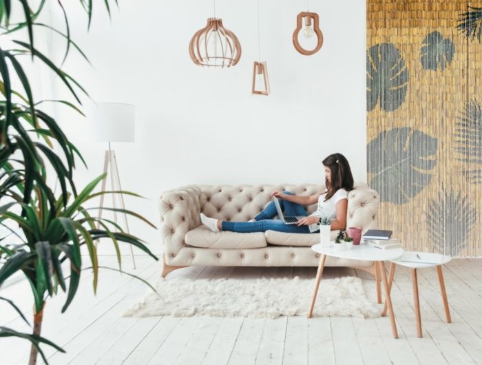 Bamboe vliegengordijn "PALME" 90 x 200 cm