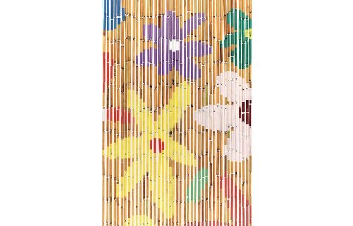 Bamboe vliegengordijn "FLOWER POWER"  90 x 200 cm