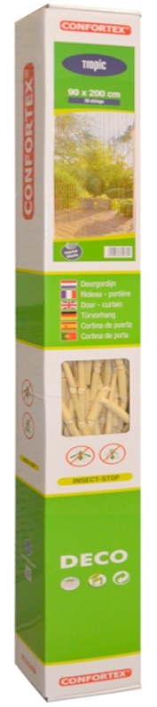 Vliegengordijn Bamboe 90 x 195 cm. "TROPIC" Vliegengordijn Bamboe 90 x 195 cm. "TROPIC"