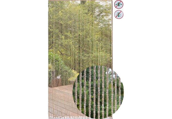 Deurgordijn Houtparels "Svelty" 90x220 cm.