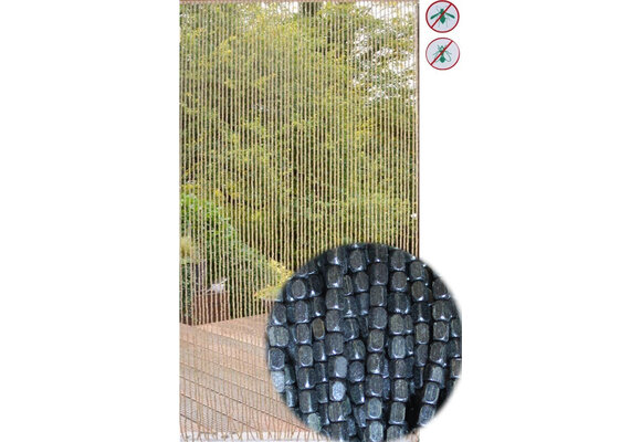 Deurgordijn Houtparels "Onyx" 90x220 cm.