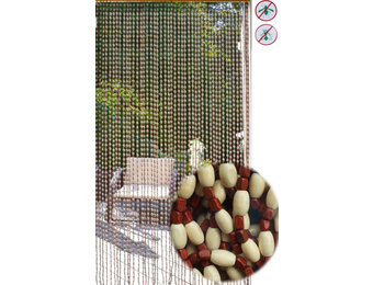 Deurgordijn Houtparels "Prestige" 90x200 cm.