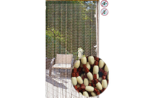 Deurgordijn Houtparels "Prestige" 90x200 cm.