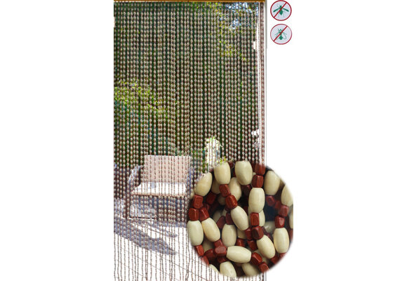 Deurgordijn Houtparels "Prestige" 90x200 cm.