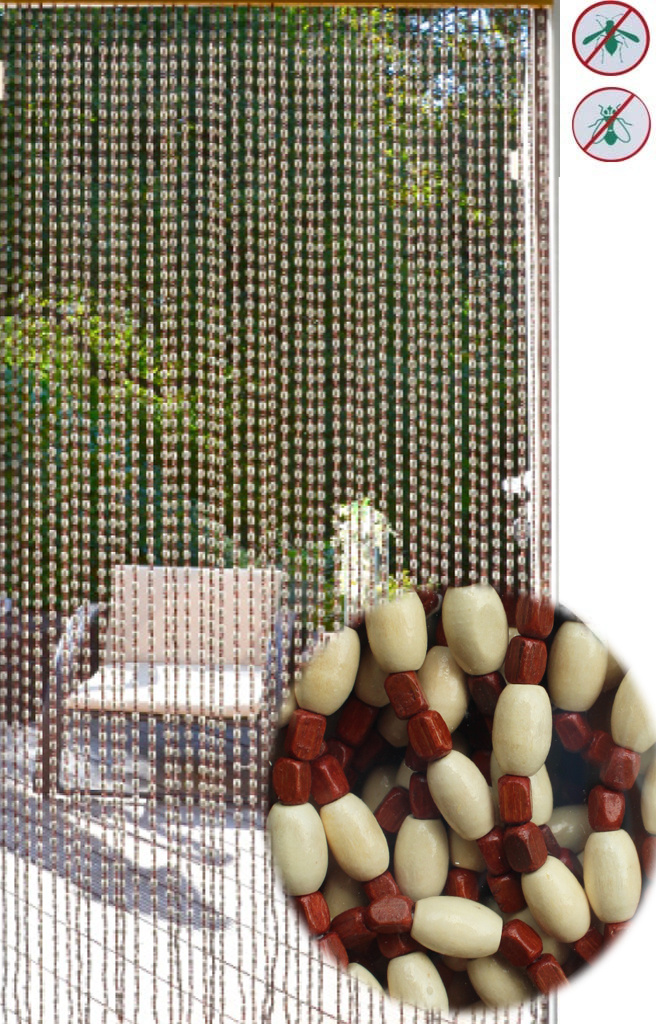 Deurgordijn Houtparels "Prestige" 90x200 cm.