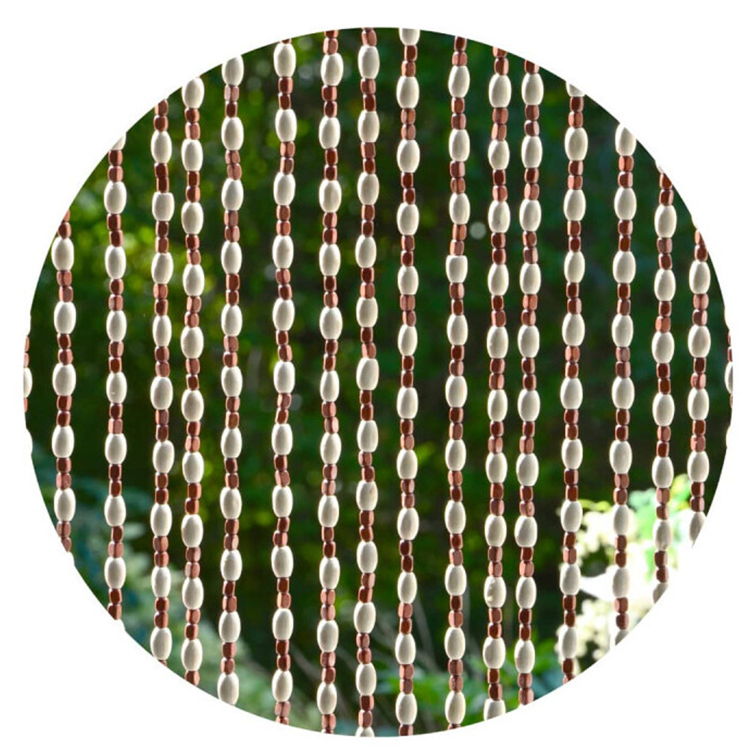 Deurgordijn Houtparels "Prestige" 90x200 cm.