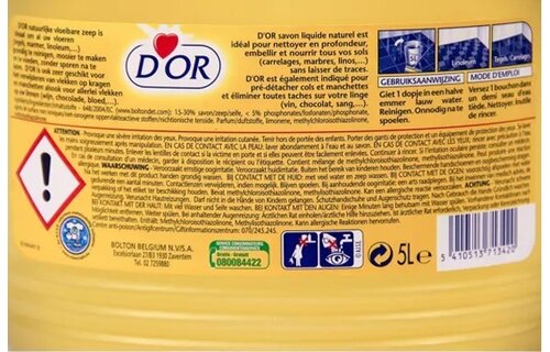 D'Or  Vloeibare Zeep  Naturel  5L