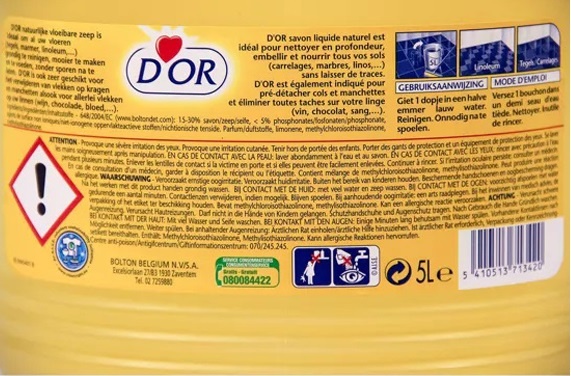 D'Or  Vloeibare Zeep  Naturel  5L D'Or  Vloeibare Zeep  Naturel  5L