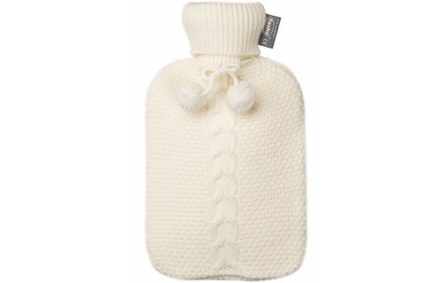 Warmwaterkruik gebreide overtrek wit 2 Liter