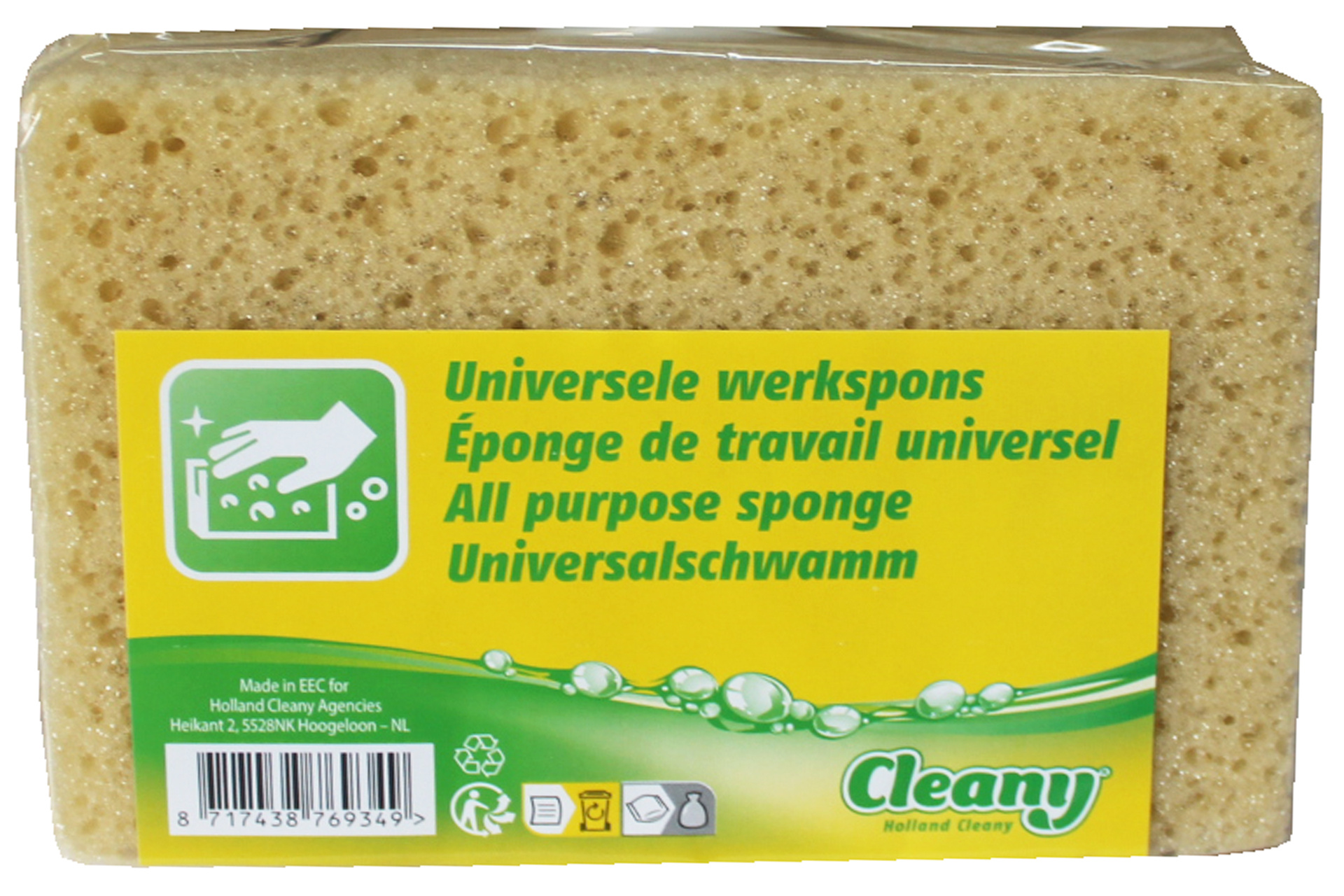 Universele Werkspons   15 x 10 x 7 cm.