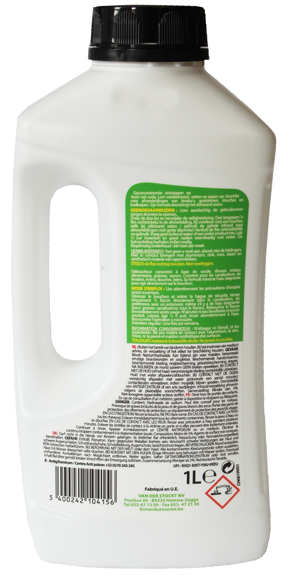 Rapido  "Industriële  ontstopper"   1 Liter