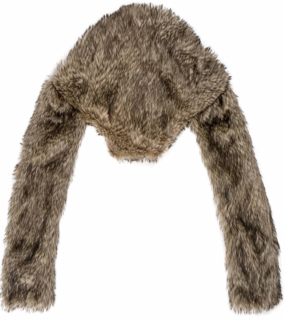 Warmtekussen koolzaad in kraagvorm imitatiebont