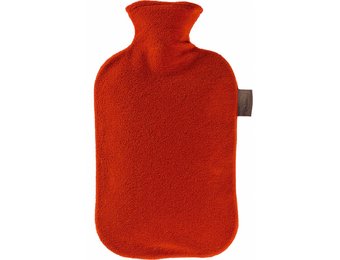 Warmwaterkruik 2 L. fleece hoes rood