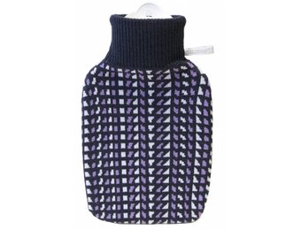 Warmwaterkruik gebreid Lavendel