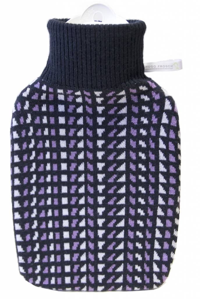 Warmwaterkruik gebreide overtrek Lavendel