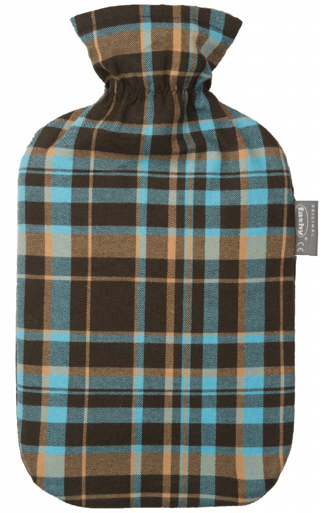 Warmwaterkruik 2 L. geruit blauw Warmwaterkruik 2 L. geruit blauw