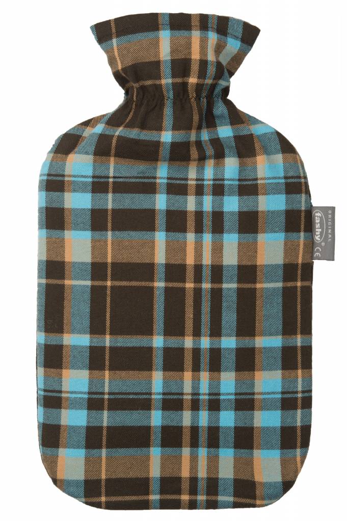 Warmwaterkruik 2 L. geruit blauw Warmwaterkruik 2 L. geruit blauw