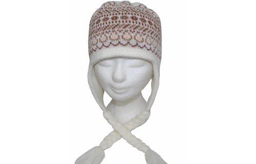 Gebreide Skimuts Loman Ecru/Beige Gebreide Skimuts Loman Ecru/Beige