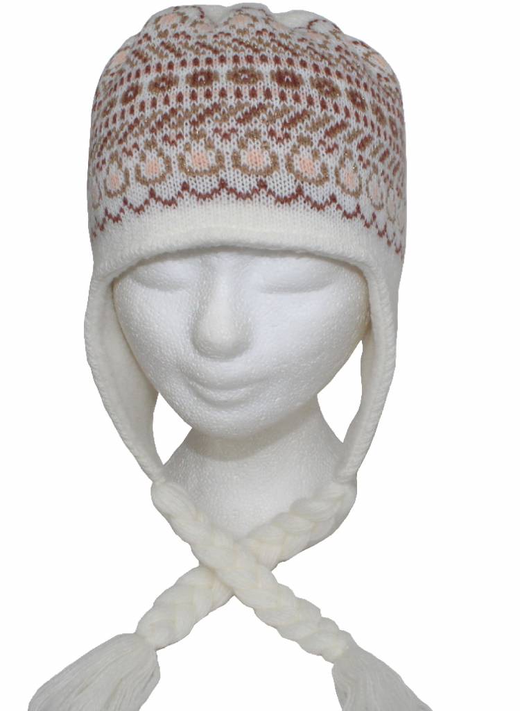 Gebreide Skimuts Loman Ecru/Beige